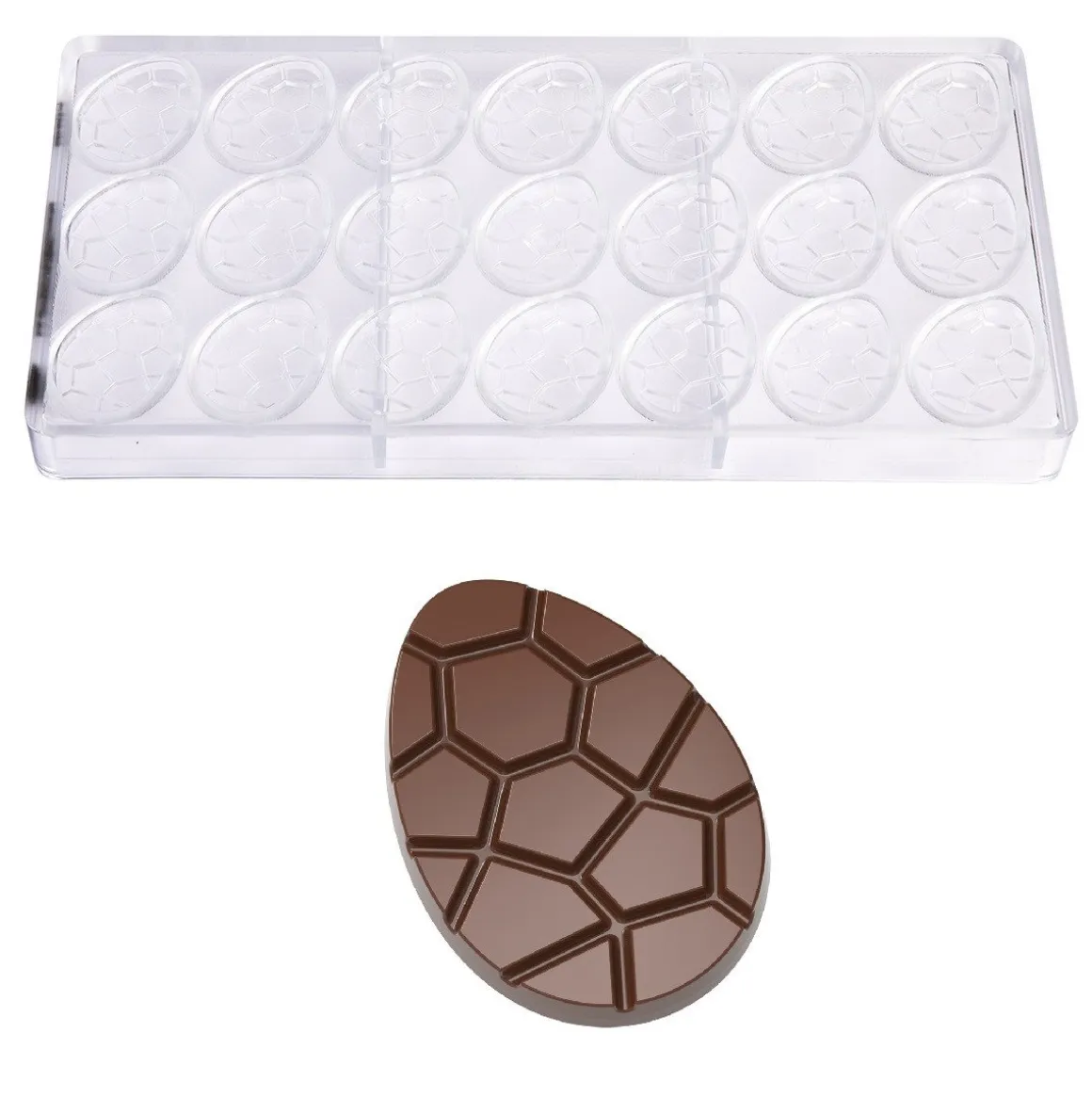 Chocolademal Paasei Karak (21x) 40x29x5mm
