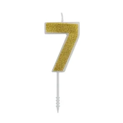 Cijferkaars Goud Glitter #7