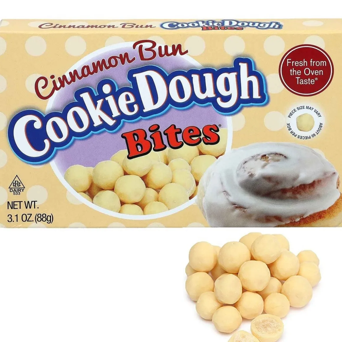 Cookie Dough Bites Cinnamon Bun 88g**