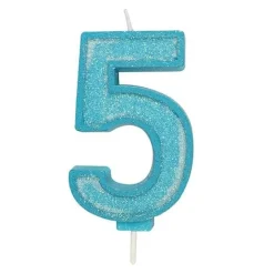 Culpitt Cijferkaars #5 Blauw met Glitter