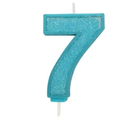 Culpitt Cijferkaars #7 Blauw met Glitter