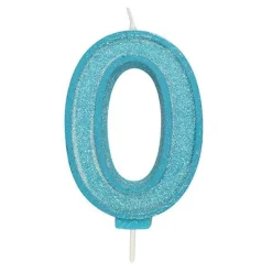 Culpitt Cijferkaars #0 Blauw met Glitter
