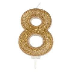 Culpitt Cijferkaars #8 Goud met Glitter