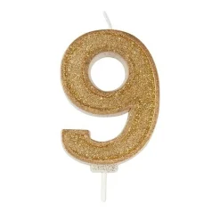 Culpitt Cijferkaars #9 Goud met Glitter
