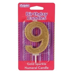 Culpitt Cijferkaars #9 Goud met Glitter