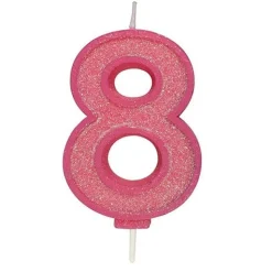 Culpitt Cijferkaars #8 Roze met Glitter