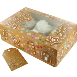 Culpitt Cupcake Doosje 6/12 Gingerbread(tray-venster) 20st.