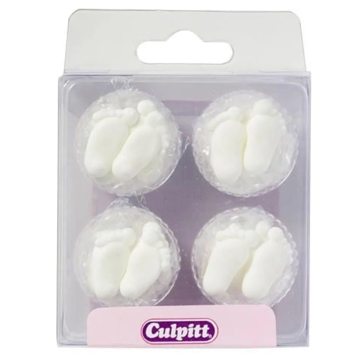 Culpitt Suikerdecoratie Baby Voetjes Wit 12st.