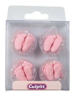 Culpitt Suikerdecoratie Baby Voetjes Roze 12 paar