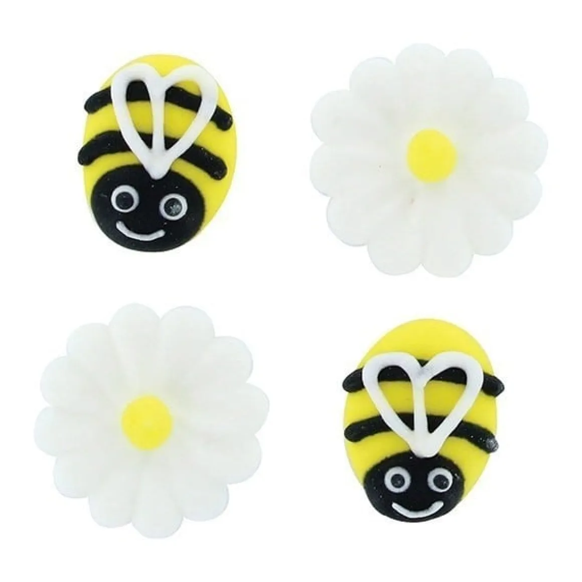 Culpitt Suikerdecoratie Bijen & Madeliefjes 25mm 12st.
