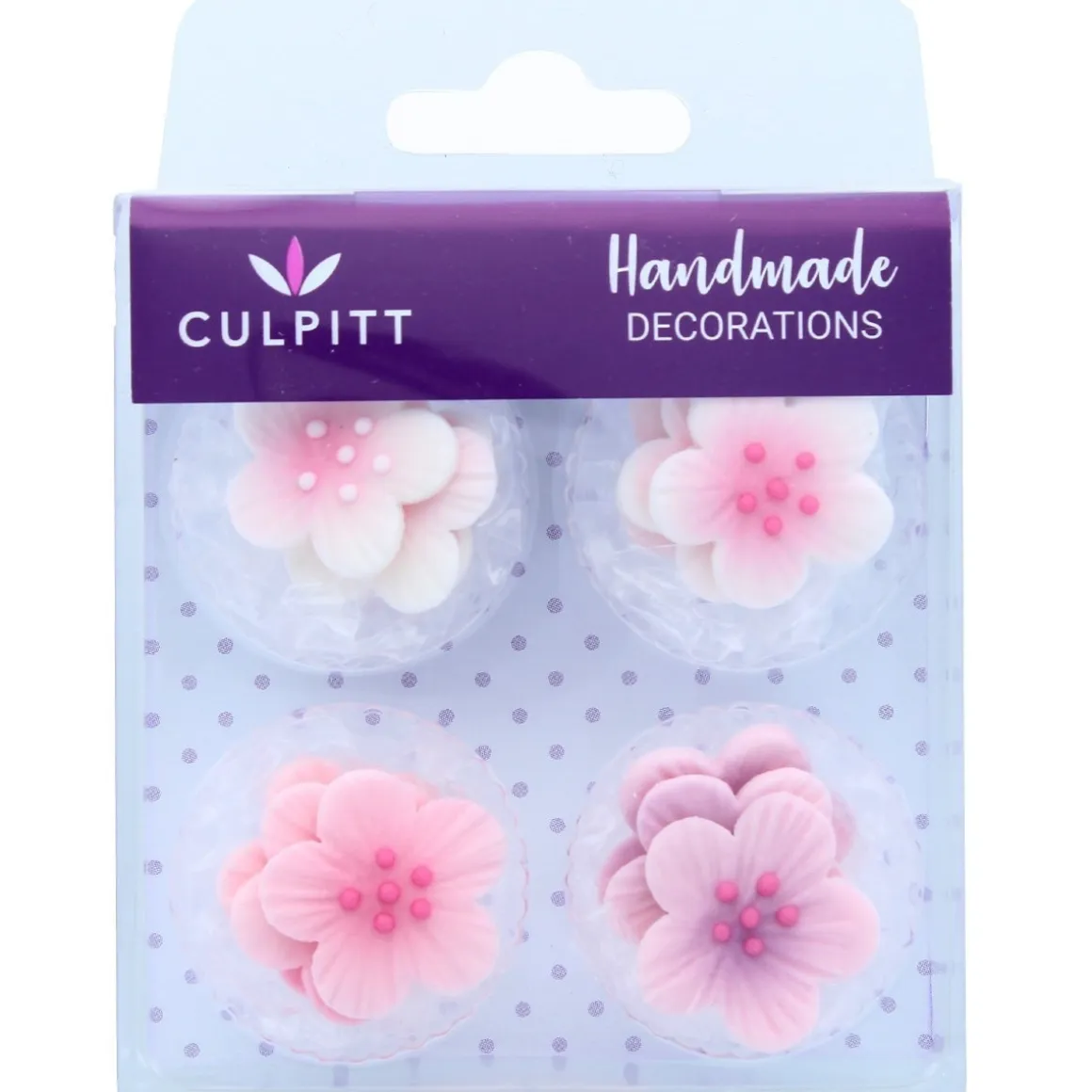 Culpitt Suikerdecoratie Bloemen Roze 12st.