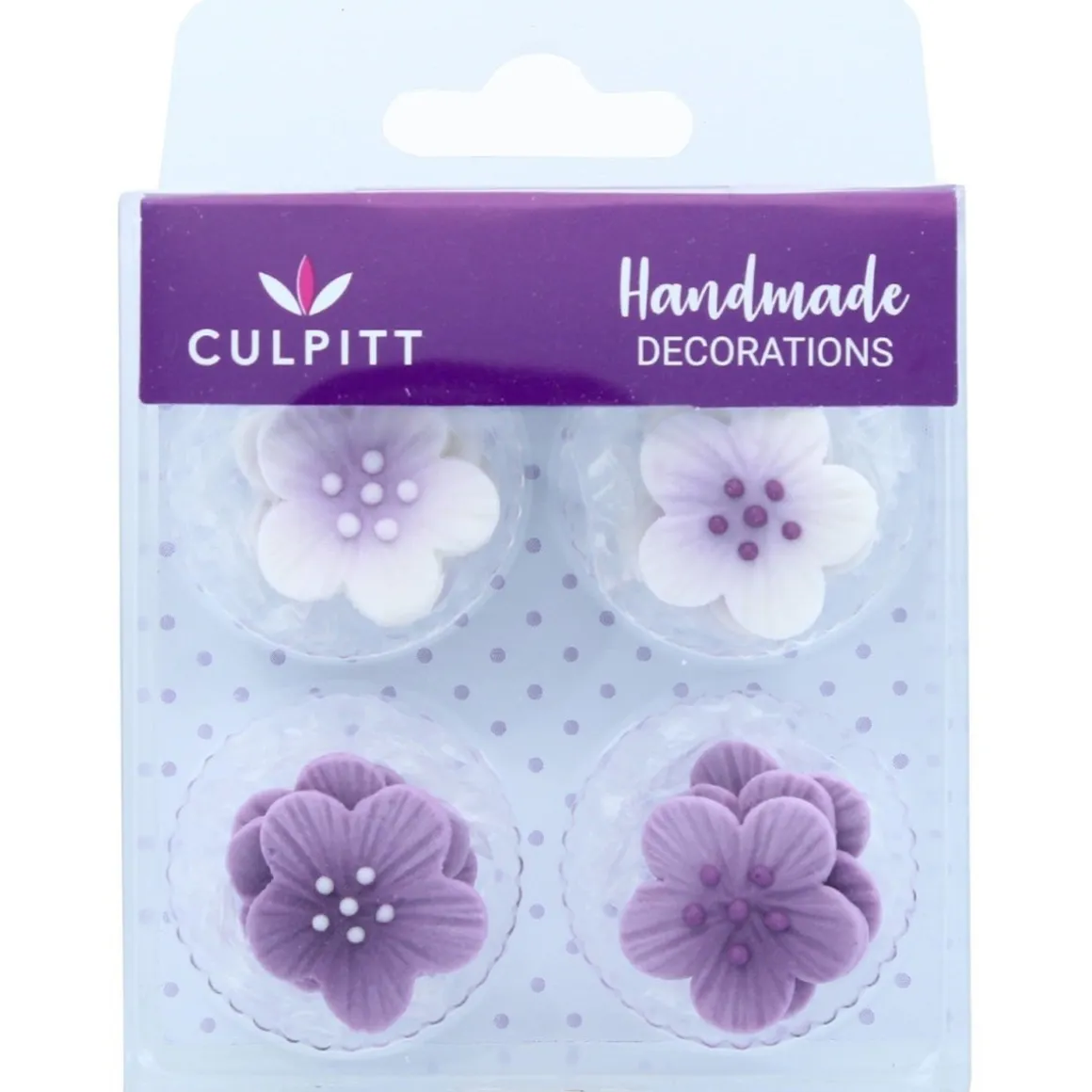 Culpitt Suikerdecoratie Bloemen Lila 12st.