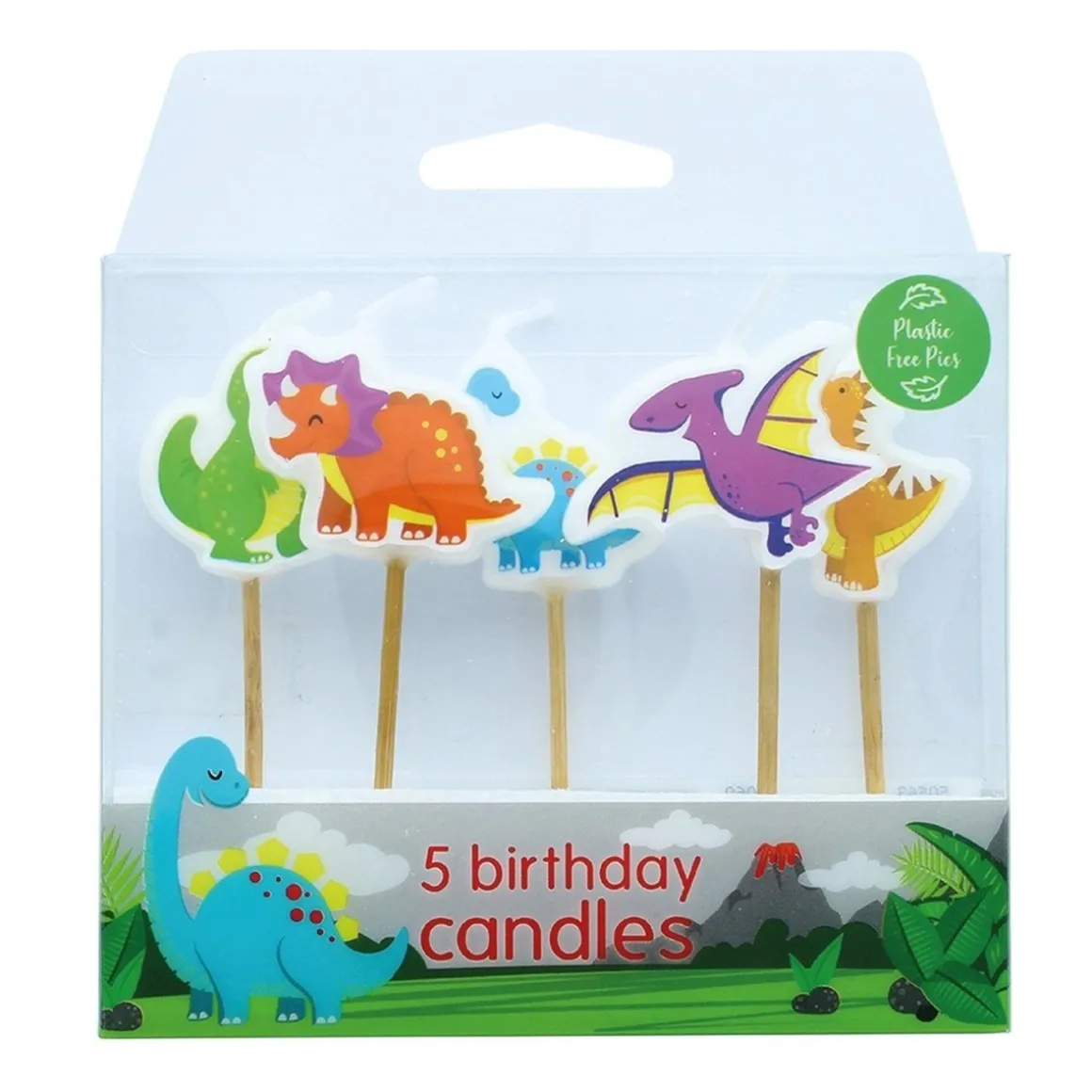 Culpitt Taartkaarsjes Dino 5st.