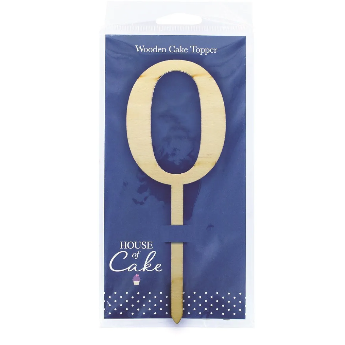 Culpitt Taarttopper Cijfer 0 Hout 61x183mm**