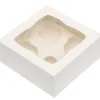 Cupcake Doosje 4 Wit (incl. tray met venster) 25st.