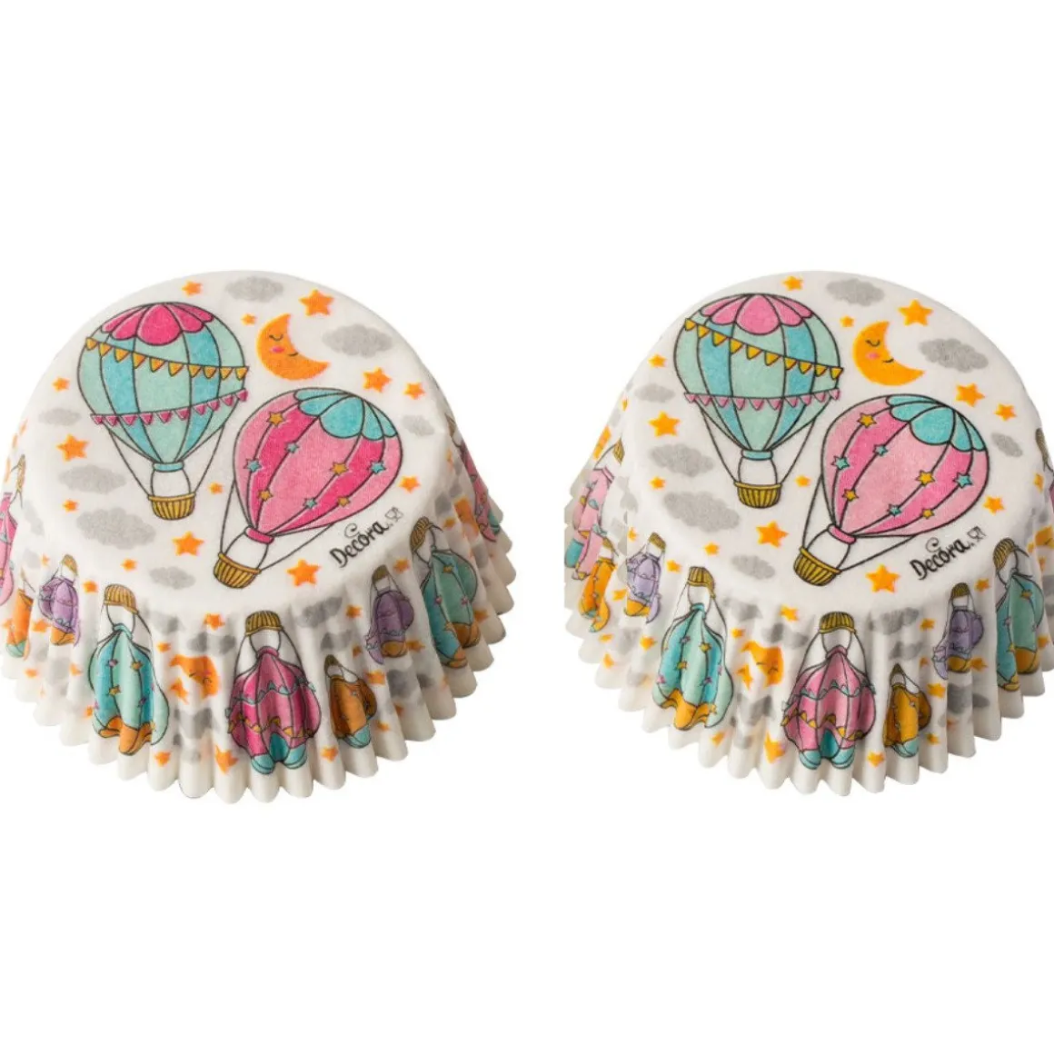 Cupcake Vormpjes Ballon Ø50x32(h)mm 36 stuks