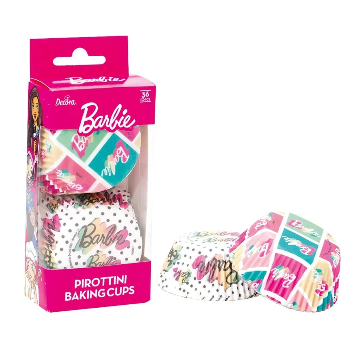 Cupcake Vormpjes Barbie #2 Ø50x32(h)mm 36 stuks**