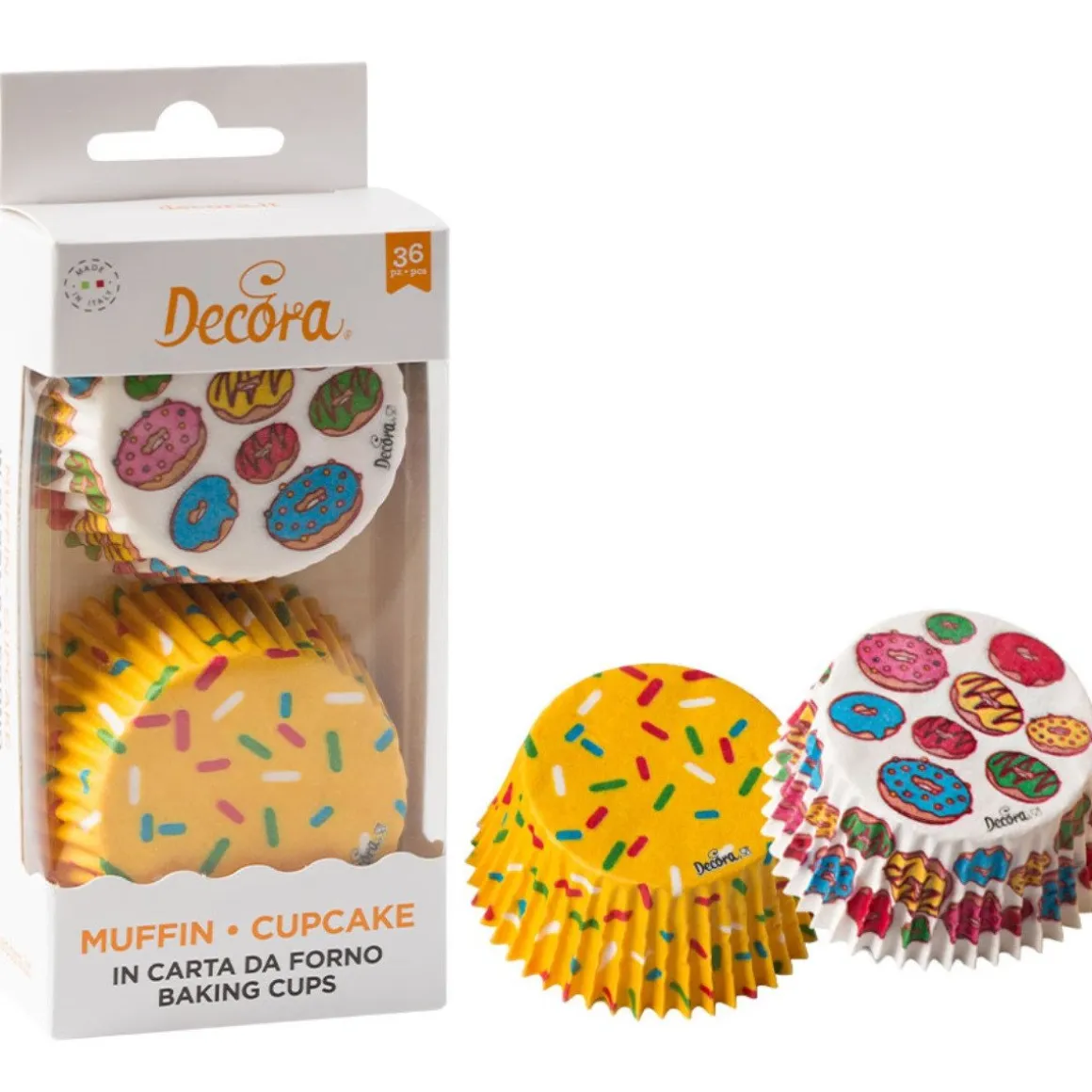 Cupcake Vormpjes Donuts Ø50x32(h)mm 36 stuks**