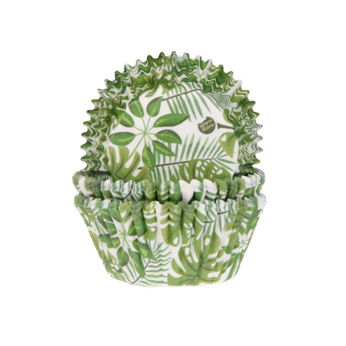 Cupcake Vormpjes HoM Bladeren Groen 50x33mm. 50st.