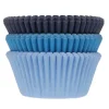 Cupcake Vormpjes HoM Blauw Assortiment 50x33mm. 75st.