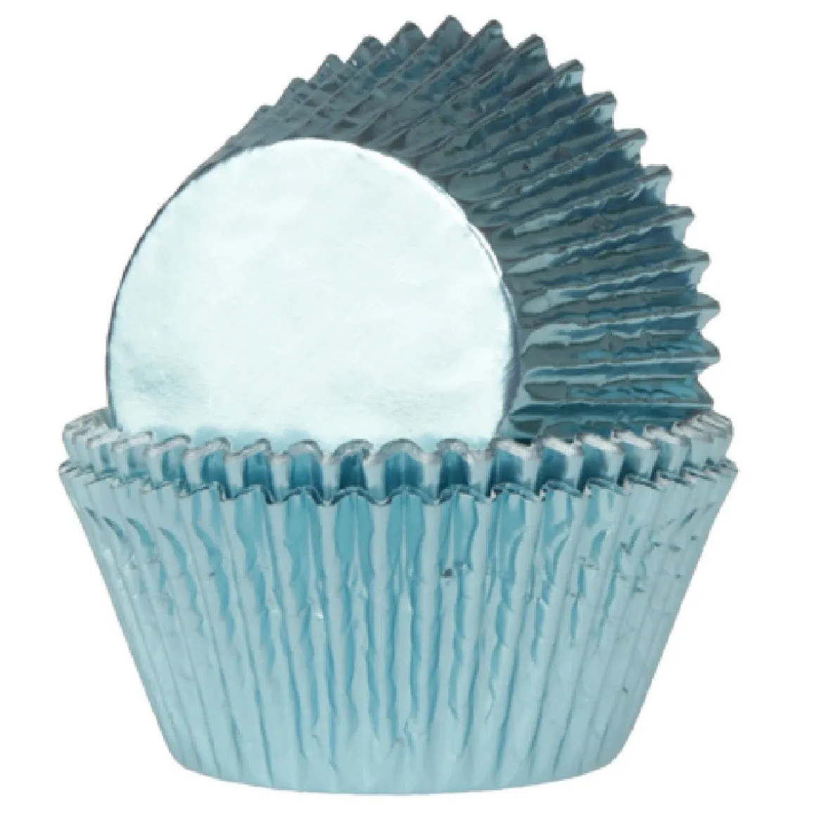 Cupcake Vormpjes HoM Folie Baby Blauw 51x38mm. 500st.