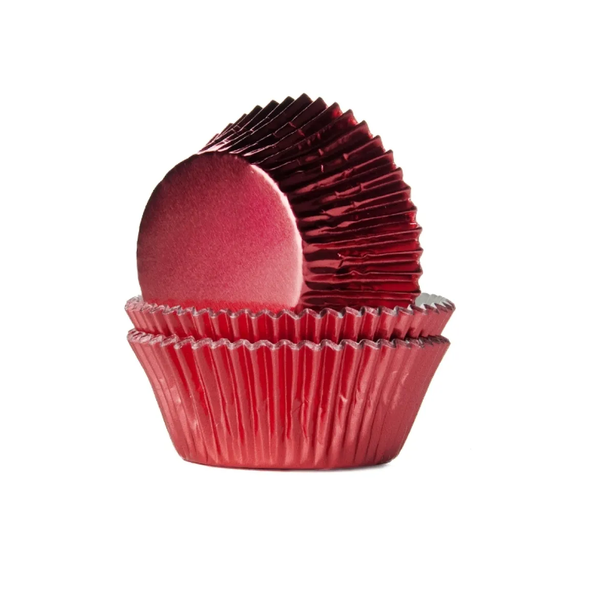 Cupcake Vormpjes HoM Folie Rood 51x38mm. 24st.
