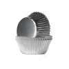 Cupcake Vormpjes HoM Folie Zilver 51x38mm. 24st.