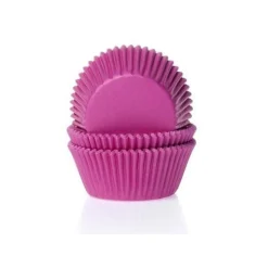 Cupcake Vormpjes HoM Fuchsiaroze 50x33mm. 500st.**