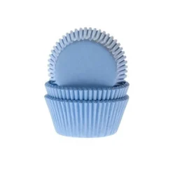 Cupcake Vormpjes HoM Licht Blauw 50x33mm. 500st.