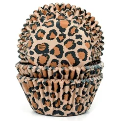 Cupcake Vormpjes HoM Luipaard 50x33mm. 50st.
