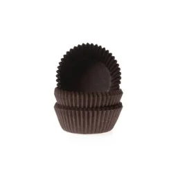 Cupcake Vormpjes HoM MINI Bruin 35x23mm. 60 st.
