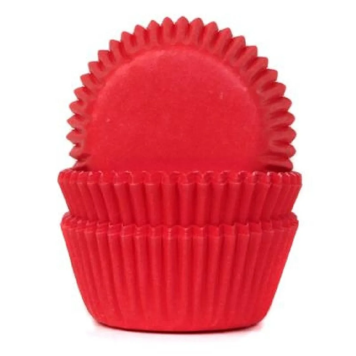 Cupcake Vormpjes HoM MINI Dieprood 35x23mm. 500st.