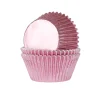 Cupcake Vormpjes HoM MINI Folie Baby Roze 33x20mm. 36st.