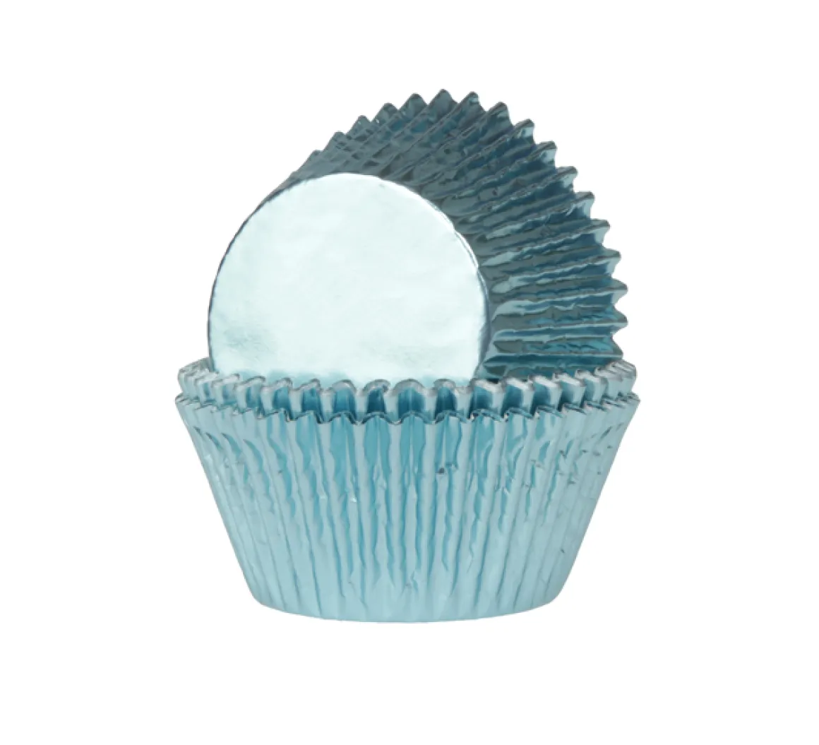 Cupcake Vormpjes HoM MINI Folie Baby Blauw 33x20mm. 36st.