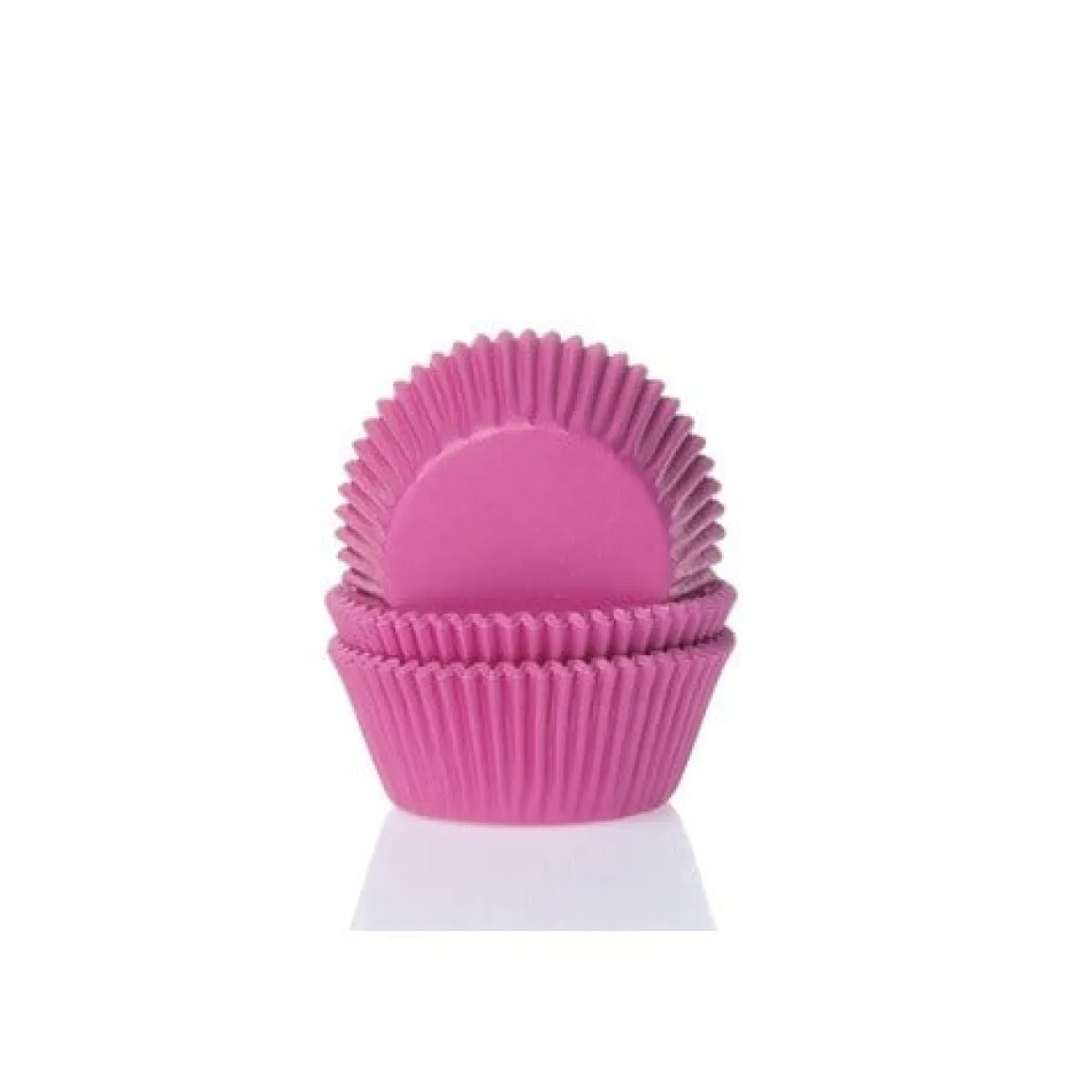 Cupcake Vormpjes HoM MINI Fuchsiaroze 35x23mm. 60st.