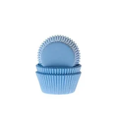 Cupcake Vormpjes HoM MINI Licht Blauw 35x23mm. 60 st.