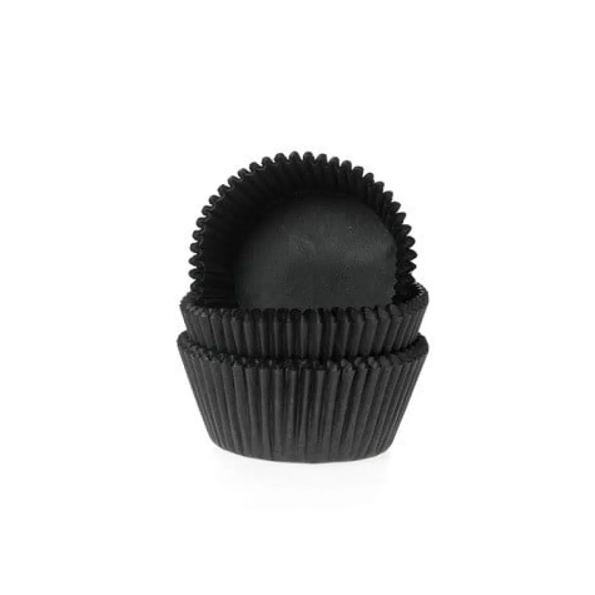 Cupcake Vormpjes HoM MINI Zwart 35x23mm. 500st.