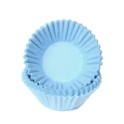 Cupcake Vormpjes HoM Pastel Blauw Petitfour 25x19mm. 100st**