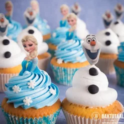 Cupcake Vormpjes HoM Sneeuw Kristal Blauw 50x33mm. 50st