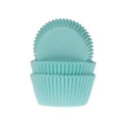 Cupcake Vormpjes HoM Turquoise 50x33mm. 50st.