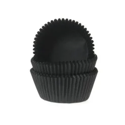 Cupcake Vormpjes HoM Zwart 50x33mm. 50st.