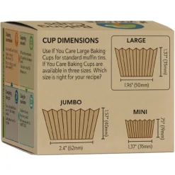 Cupcake Vormpjes Kraft Jumbo Ongebleekt 62x40mm 24st.