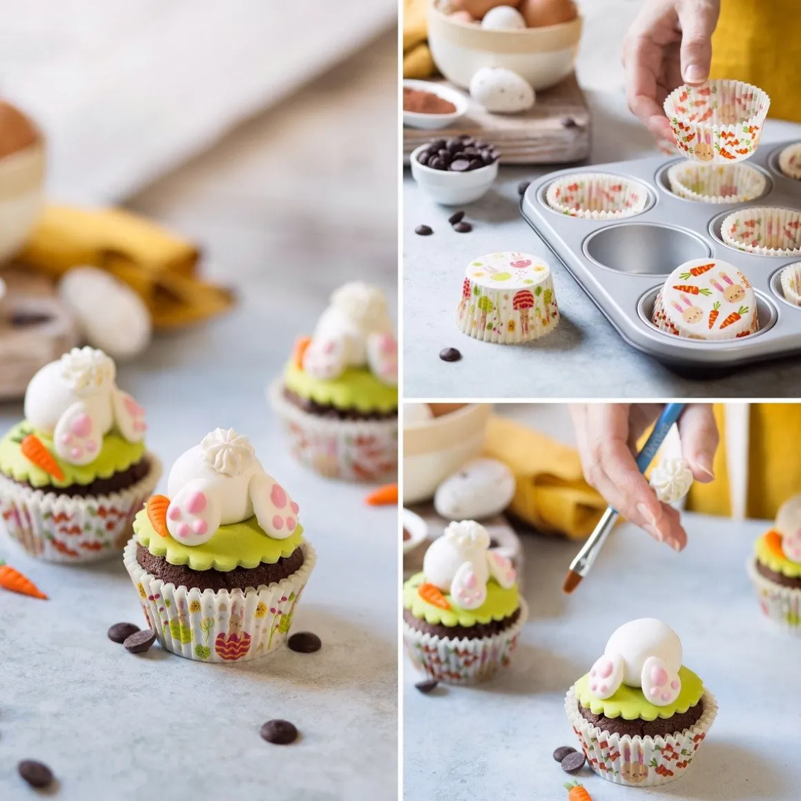 Cupcake Vormpjes Paashaas Ø50x32(h)mm 36 stuks