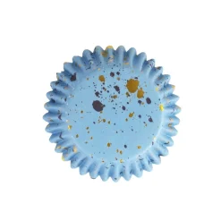 Cupcake Vormpjes PME Blauw met Goud 30 stuks