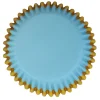 Cupcake Vormpjes PME Blauw met Gouden Rand 30 stuks