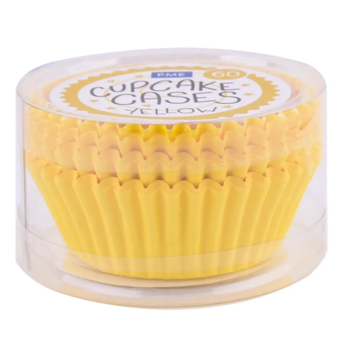 Cupcake Vormpjes PME Geel 60 stuks