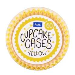 Cupcake Vormpjes PME Geel 60 stuks