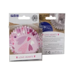 Cupcake Vormpjes PME Hartjes 30 stuks