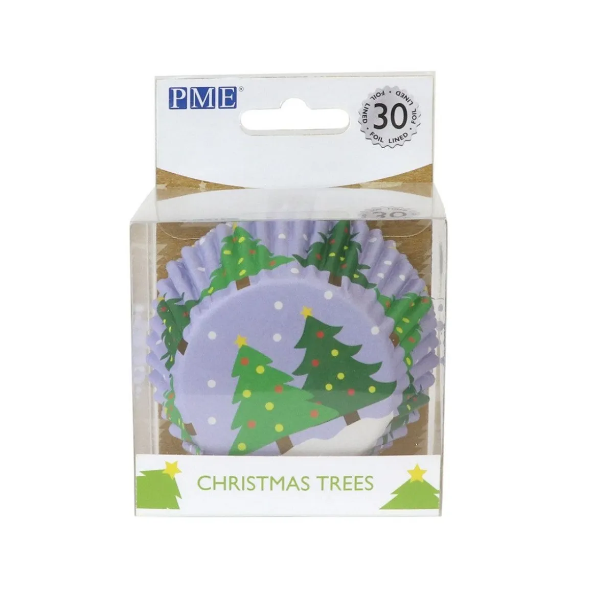 Cupcake Vormpjes PME Kerstbomen 30 stuks
