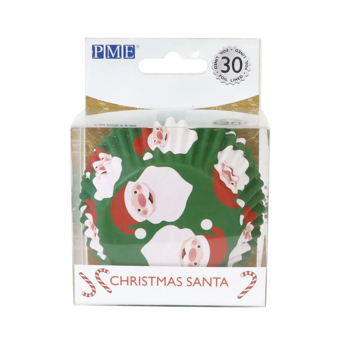 Cupcake Vormpjes PME Kerstman 30 stuks